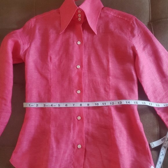 💯 Domenico Vacca Italian Linen Blouse - Picture 6 of 16